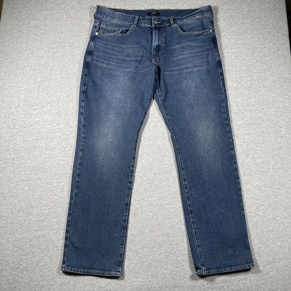 True Religion Ricky Jeans Mens 38x31 Blue Medium Wash Relaxed Straight